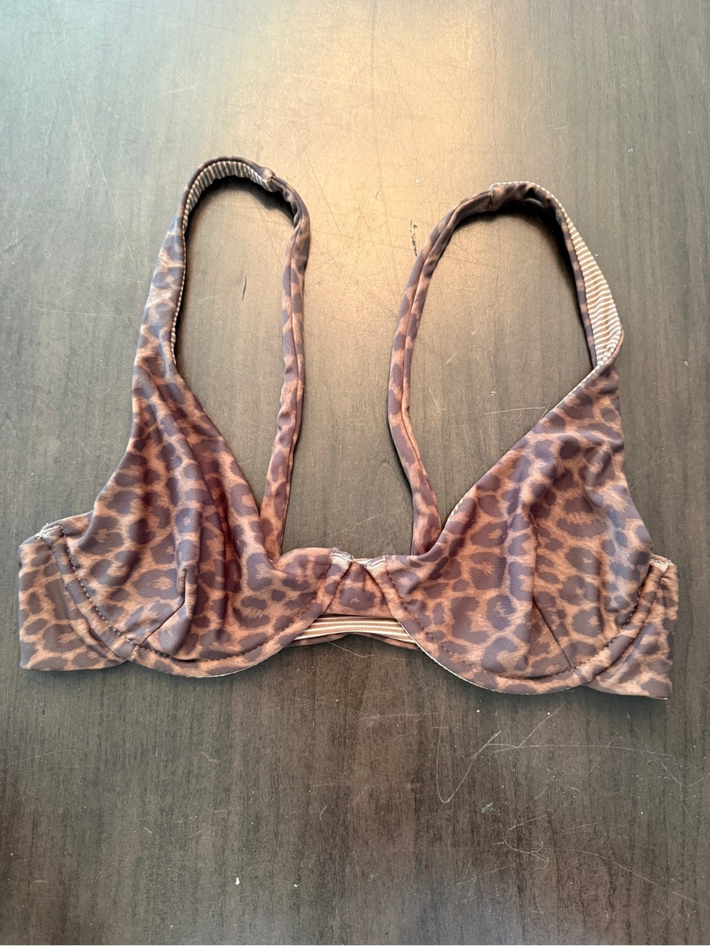 ACACIA Javan Leopard Underwire Bikini Top Size M